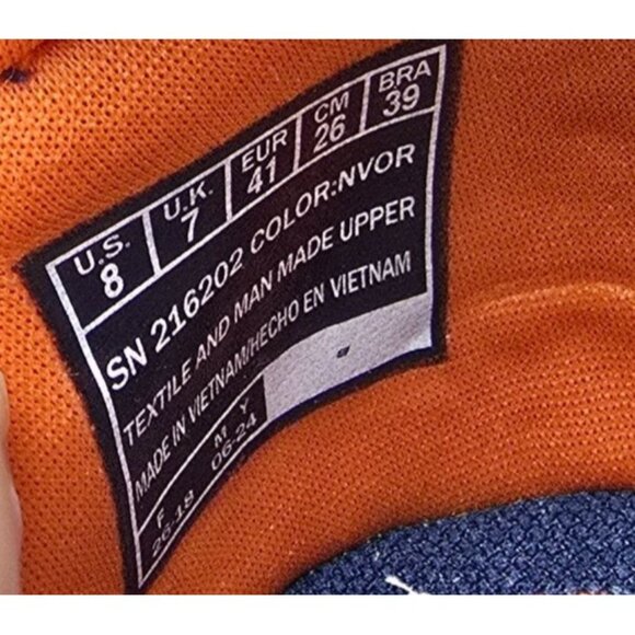 Skechers Go Walk Hyper Pillar Slip-On Shoes Us 8 Navy Blue Orange Men Textile Ma - Picture 4 of 14